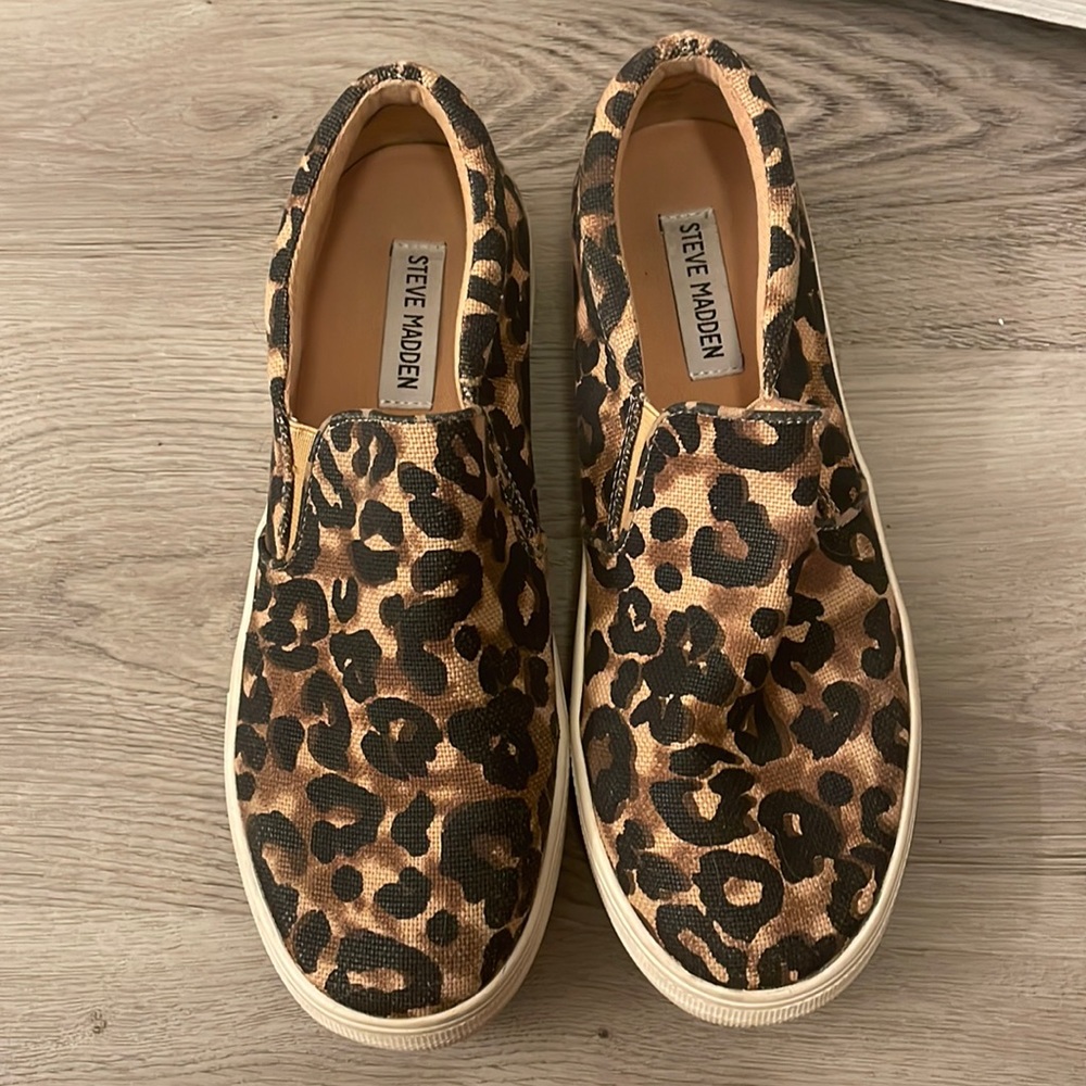 Cheetah Print Steve Madden Slip Ons